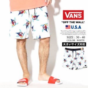 VANS バンズ スイムパンツ ハーフパンツ メンズ 大きいサイズ オウム 総柄 ストリート系 スケーター ファッション ヴァンズ 水着