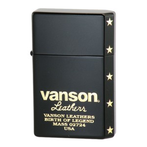 ギアトップ ライター Vanson gear top バンソン ギア トップ オイル ライター レトロ ロゴデザイン ブラック V-GT-06