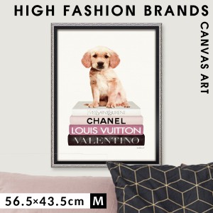 アートパネル ブランド シャネル CHANEL 犬 Mサイズ オマージュアート おしゃれ アマンダ グリーンウッド ゴルブックスタック オマージュ