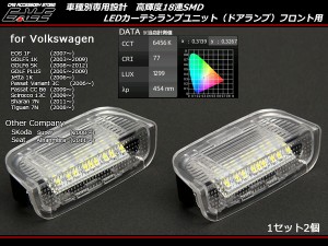 VW フロント用 LED カーテシランプ ゴルフ5 ゴルフ6 パサート ティグアン等 R-127