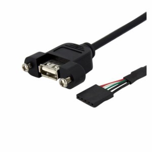 StarTech(スターテック) USBPNLAFHD3(ブラック) USBヘッダピン変換ケーブル 0.9m
