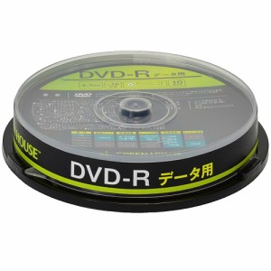 GREEN HOUSE(グリーンハウス) GHDVDRDA10 データ用 DVD-R 4.7GB 一回(追記) 記録 プリンタブル 16倍速 10枚