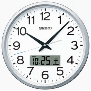 セイコー(SEIKO) PT202S(銀色メタリック塗装) 電波掛け時計