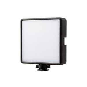 エレコム(ELECOM) DE-L05BK(ブラック) 撮影用ライト LED ビデオライト 四角形8×8cm 5段階調光 USB充電式