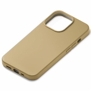 PGA PG-21NSC03BE(ベージュ) iPhone 13 Pro用 抗菌スリムシリコンケース Premium Style