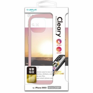 MSソリューションズ iPhone 15/14 耐衝撃ハイブリッドケース Cleary ダスティピンク