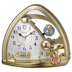 リズム時計 4SG762SR18(金色仕上) ファンタジーランド762SR クオーツ置時計