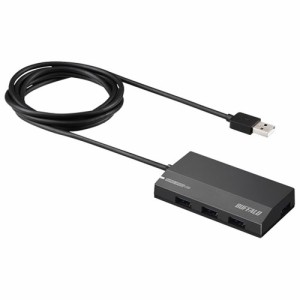 バッファロー(BUFFALO) BSH4A120U3BK(ブラック) USB3.0セルフパワーハブ 4ポートタイプ 100cm