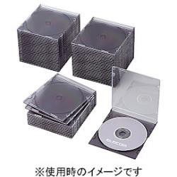 エレコム(ELECOM) CCD-JSCS50CBK(クリアブラック) Blu-ray/DVD/CDケース スリム PS 1枚収納