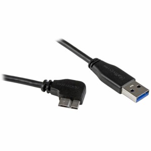 StarTech(スターテック) USB3AU1MRS(ブラック) L型右向きMicro USB 3.0 スリムケーブル 1m