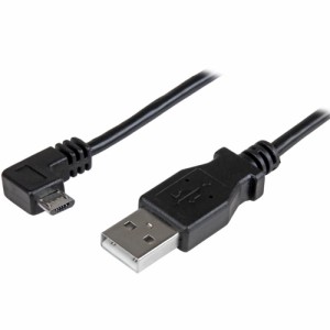 StarTech(スターテック) USBAUB1MRA(ブラック) L型右向き充電&同期用 Micro USBケーブル 1m