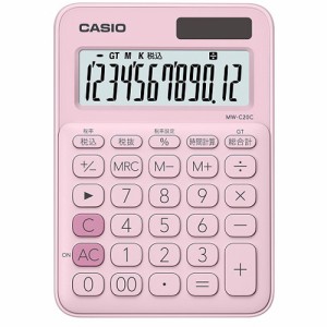 CASIO(カシオ) MW-C20C-PK(ペールピンク) カラフル電卓 12桁