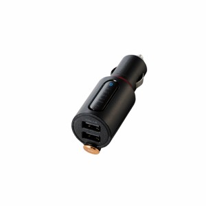 エレコム(ELECOM) LATFMBTB03BK(ブラック) FMトランスミッター Bluetooth USB2ポート 2.4A