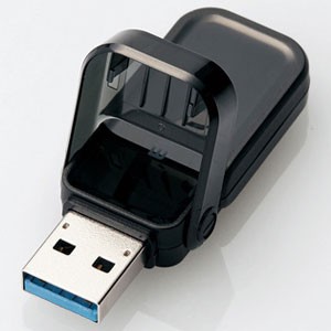エレコム(ELECOM) MF-FCU3032GBK(ブラック) フリップキャップ式USBメモリ 32GB