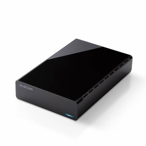 エレコム(ELECOM) ELD-HTV040UBK(ブラック) HDD 外付けハードディスク 4TB ファンレス静音設計 ラバーフット付