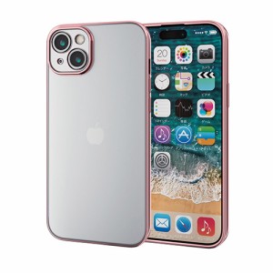 エレコム(ELECOM) iPhone15 Plus 用 ケース ソフト 背面クリア 極限設計 ピンクゴールド
