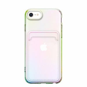 PGA PG-22MCTP02AR(オーロラ) iPhone SE(第3・2世代) iPhone8 7 6s 6用 TPUケース