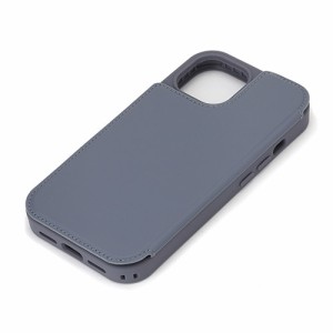 PGA iPhone15用 バックフリップケース ブルー