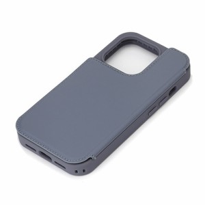 PGA iPhone15 Pro用 バックフリップケース ブルー
