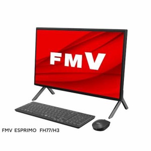 富士通(FUJITSU) FMVF77H3B ESPRIMO FH 23.8型 Core i7/16GB/512GB/Office+365 ブラック