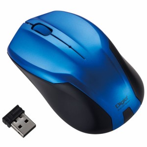 ナカバヤシ MUS-RKT125BL(ブルー) USB 無線静音3ボタンBlueLEDマウス