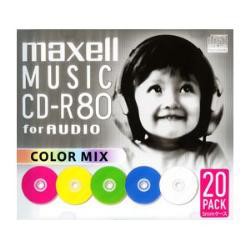 マクセル(maxell) CDRA80MIX.S1P20S 音楽用 CD-R 80分 1回録音 20枚