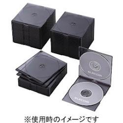 エレコム(ELECOM) CCD-JSCSW50CBK(クリアブラック) Blu-ray/DVD/CDケース スリム PS 2枚収納