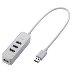 エレコム(ELECOM) U3H-T405BWH(ホワイト) USB3.0ハブ マグネット付 4ポート