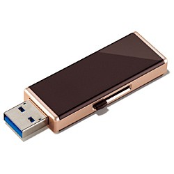 バッファロー(BUFFALO) RUF3-JW16G-RB(リッチブラウン) USB3.0接続 キャップレス USBメモリー 16GB