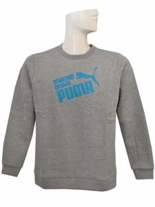 (プーマ) PUMA/裏起毛スウェットシャツ/グレーXターコイズ/FK1615-05