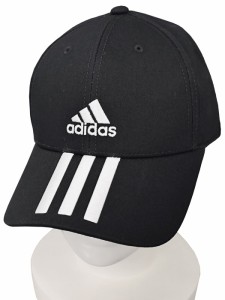 (アディダス) adidas/ベースボール 3ストライプス ツイル キャップ/ブラックXホワイト/GNS09