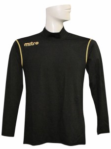 (マイター) MITRE/コンプレッションハイネック長袖インナーシャツ/ブラックXゴールド/M-28235