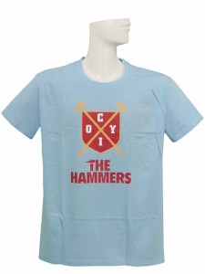 (リテイク) RE-TAKE/ウエストハム/The Hammers Shield Tシャツ/スカイ/WESTHAM-T-SHIRT