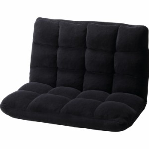 もこもこワイドリクライナー 座椅子 フロアチェア ブラック W84×D60-102×H56×SH14 az-fkc-005bk  座椅子 イス チェア 送料無料 北欧 