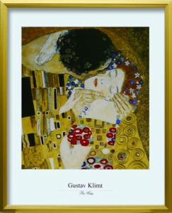 グスタフ クリムト Gustav Klimt The Kiss L GD 430x530x25mm ZFA-62361 bic-10116700s1  アートパネル アートボード 壁紙 装飾フィルム 