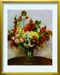 ピエール オーギュスト ルノワール Pierre-Auguste Renoir Fleurs dans un Vase L GD 430x530x25mm ZFA-62363 bic-10116702s1  アートパ