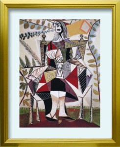 パブロピカソ Pablo Picasso Femme au Jardin 1938 S GD 270x330x25mm ZFA-62353 bic-10116905s1  アートパネル アートボード 壁紙 装飾