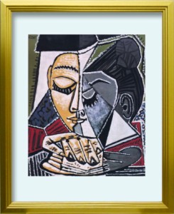 パブロピカソ Pablo Picasso Tete d'une femme lisant S GD 270x330x25mm ZFA-62354 bic-10116906s1  アートパネル アートボード 壁紙 装