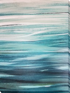 キャンバスパネル Art Panel abstract blue sea wave art 600x800x40mm IAP-53239 bic-10164223s1  アートパネル アートボード 壁紙 装飾