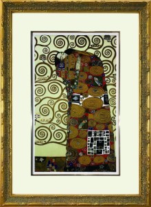 グスタフ クリムト Gustav Klimt Fulfilment 抱擁 321x436x30mm GGK-62472 bic-10859783s1  アートパネル アートボード 壁紙 装飾フィル