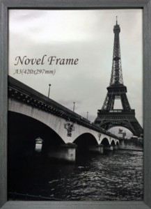 額縁 木製シンプルデザイン Novel Frame Gray A3 320x443x32mm A3サイズ グレイ 443x320x32mm FNV-62544 bic-11112028s1  アートパネル 