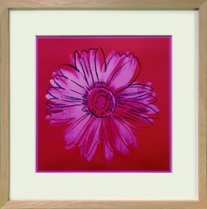 アンディ・ウォーホル Andy Warhol Daisy c.1982 crimson and pink  425x425x32mm 425x425x32mm IAW-62506 bic-11112352s1  アートパネル