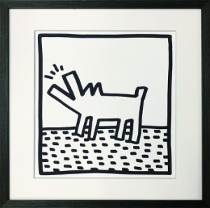 キース・ヘリング Keith Haring Untitled  barking dog  425x425x32mm 425x425x32mm IKH-62516 bic-11131372s1  アートパネル アートボー