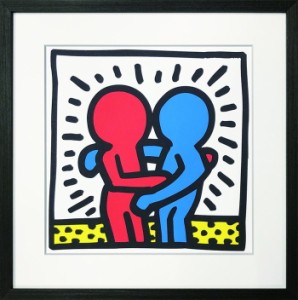 キース・ヘリング Keith Haring Untitled 1987 425x425x32mm 425x425x32mm IKH-62517 bic-11131373s1  アートパネル アートボード 壁紙 