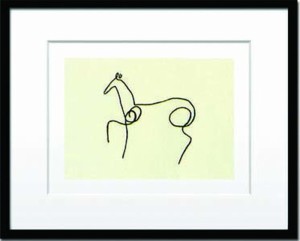 アートフレーム パブロ・ピカソ Le cheval Silkscreen 630x530x30mm IPP-14394 bic-6942264s1  アートパネル アートボード 壁紙 装飾フィ