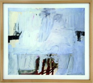 アートフレーム アントニ・タピエス Antonio Tapies Blau mit vier roten Staben 1966 710x635x30mm IAT-60754 bic-6942396s1  アートパ