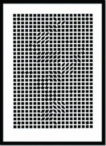 アートフレーム ヴィクトル・ヴァザルリ Victor Vasarely Tinko 1955 Silkscreen 730x1030x30mm IVV-14397 bic-6942445s1  アートパネル 