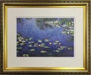 アートフレーム 名画 クロード・モネ Claude Monet 睡蓮 490x595x25mm IFA-60898 bic-6942542s1  アートパネル アートボード 壁紙 装飾フ