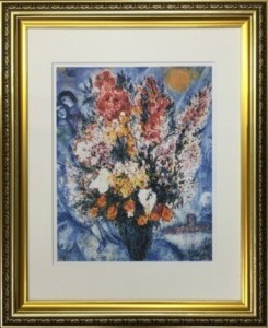 アートフレーム 名画 マルク・シャガール Marc Chagall 天に捧げる花束 490x595x25mm IFA-60899 bic-6942543s1  アートパネル アートボー