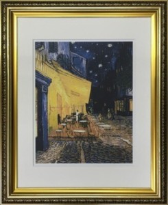 アートフレーム 名画 ヴィンセント・ファン・ゴッホ Vincent van Gogh 夜のカフェテラス 490x595x25mm IFA-60902 bic-6942546s1  アート